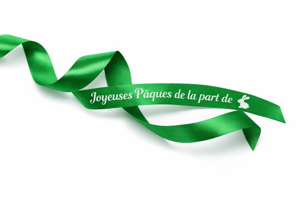 Rubans paques avec logo